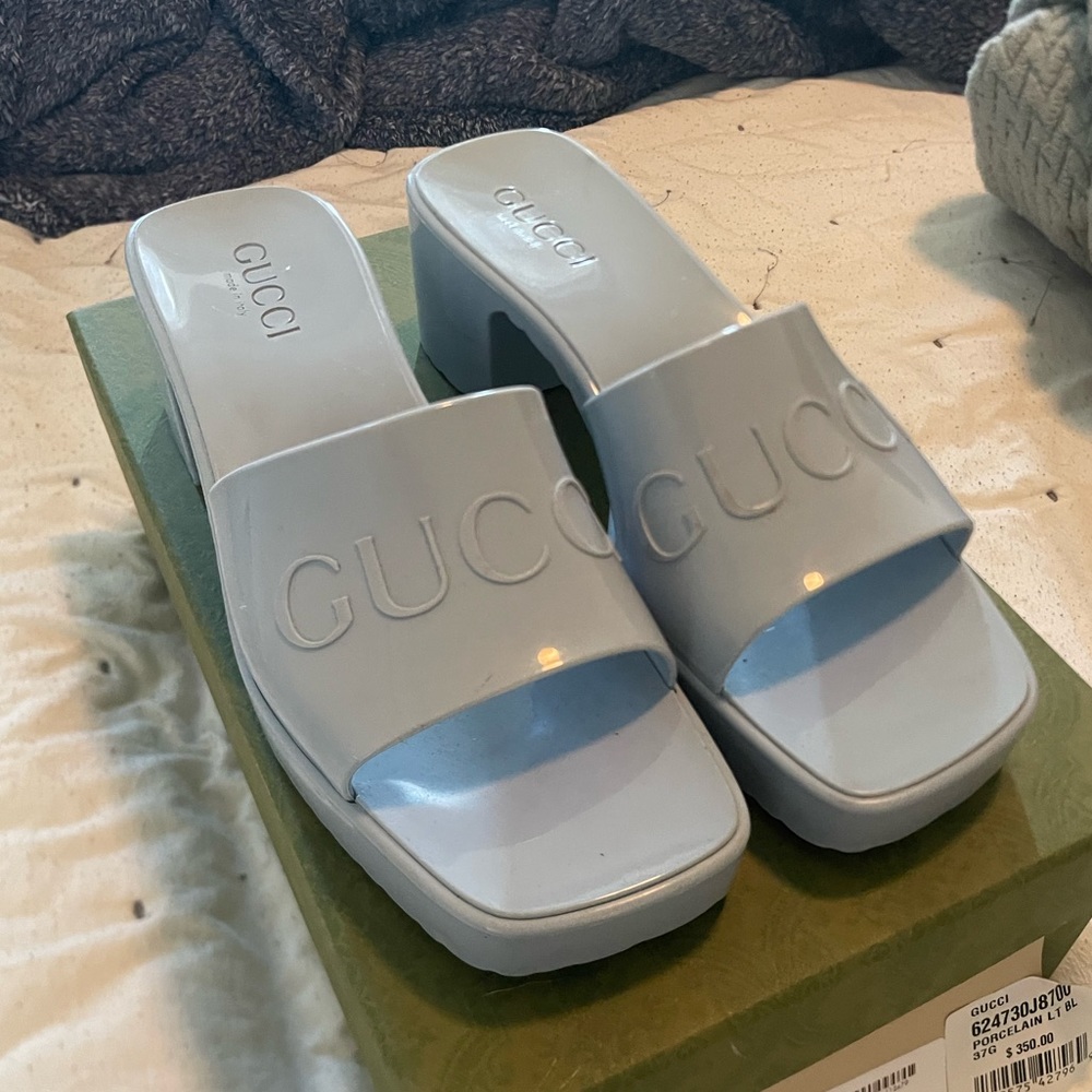 Gucci platform slides
